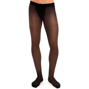 Transparente Herrenstrumpfhose Classic 20 DEN schwarz-44-46