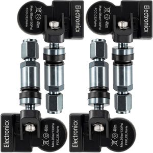 4 Reifendrucksensoren RDKS Sensoren Metallventil Gunmetal f&#252;r Renault Lodgy 01.2014-12.2019