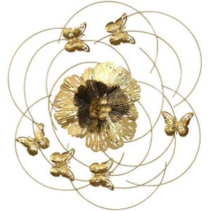 Metall-Wanddekoration ""Kai"", gold