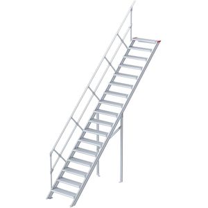 Euroline 510 Treppe 45° 800mm Stufenbreite 17 Stufen