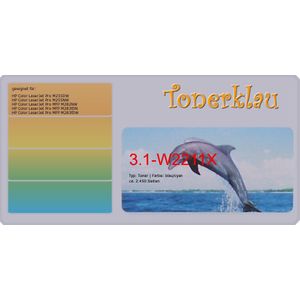 cyan Toner 3.1-W2211X [ mit Chip kompatibel mit HP W2211X [ 207X