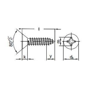 DIN 7982 A4 C 4,2 x 50