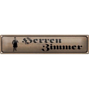 Blechschild Hinweis 46x10cm Herren Zimmer Toilette Dekoration