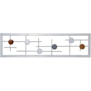 Wandgarderobe aus Metall ""Johanna"", wei&#223; lackiert