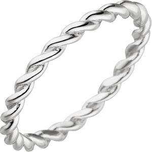 Gr. 52 - Damen Ring geflochten 925 Sterling Silber Silberring