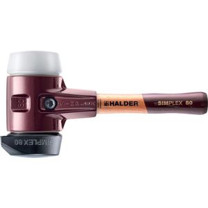 HALDER SIMPLEX Schonhammer Ø 80 mm Gummi Superplastik mit Standfu&#223; extra kurzer Stiel