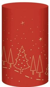 Silhouetten-Tischlicht Filigrano 8x14cm Weihnachtsland rubinrot VE=5 Blatt