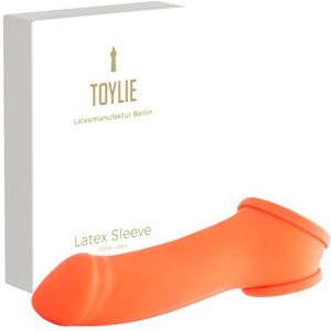 Toylie Latex-Penish&#252;lle «ERIK» neon-orange, mit ausgeformter Eichel und Hodenring