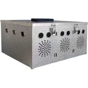 Aluminium Transportkorb - Kleintiertransportbox - Transportkiste - 3 Abteilungen