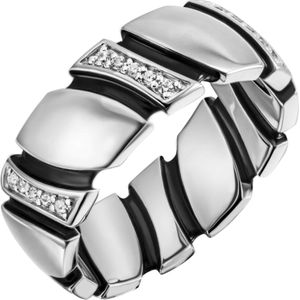 Gr. 56 - Damen Ring 925 Sterling Silber 30 Zirkonia Silberring