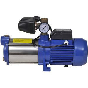 vidaXL Kreiselpumpe mit Manometer 1300 W 5100 L h Blau 593684