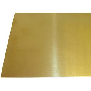 B&amp;T Metall Messingblech 2,0 mm stark aus Ms63 (CuZn37), Oberfl&#228;che blank im Zuschnitt