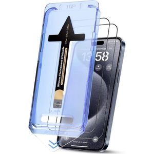 3x 9H Panzerglas f&#252;r iPhone 15 Pro Max 3D KLAR Staubfreie Installation echtes Tempered Glass Panzerhartglas Schutzglas Displayschutz Schutzfolie