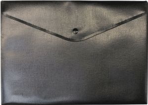 Dokumententasche A4 PP Druckknopf schwarz opak
