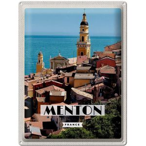 Blechschild Reise 30x40cm Manton France Meer Urlaub Geschenk