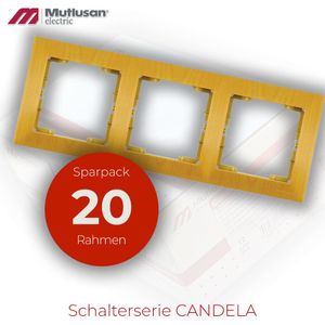 Sparset 20x 3fach Rahmen Horizontal Eiche Holz Optik CANDELA