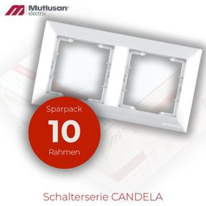 Sparset 10x 2fach Rahmen Horizontal wei&#223; CANDELA Standard