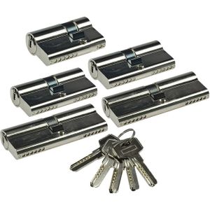 Schlie&#223;zylinder-Set 5 30 10-30 30-30-40 Profil-Zylinder, 5 Sicherheits-Schl&#252;ssel