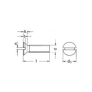DIN 963 MS M 5 x 50
