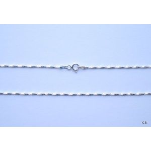 Silberkette Collier gedrehte Venezianer-925 Sterling-Silber-45cm