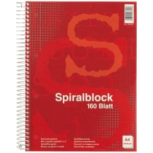 Spiralblock A4 kariert 60 g qm 160 Blatt