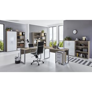 BMG M&#246;bel B&#252;rom&#246;bel-Set, Office Edition Set 7, eiche sonoma wei&#223; matt