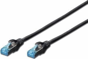 DIGITUS CAT 5e SF-UTP Patchk. PVC AWG 26 7, 0,5 m, SW