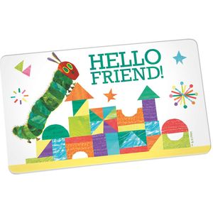 Raupe Nimmersatt ""Hello Friend on top"" - Fr&#252;hst&#252;cksbrettchen