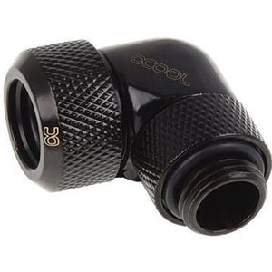 Alphacool Eiszapfen 13mm HardTube Anschraubt&#252;lle 90° drehbar G1 4 - Deep Black
