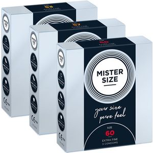 Mister Size «Probierpack L» (53mm, 57mm, 60mm) 3 x 3 Kondome zum Anprobieren und Austesten