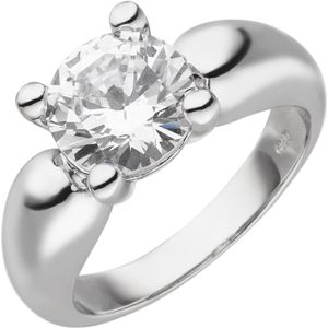 Gr. 60 - Damen Ring 925 Sterling Silber 1 Zirkonia Silberring