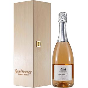 Ca´ Ernesto Prosecco Rosé DOC mit Geschenk-Holzkiste