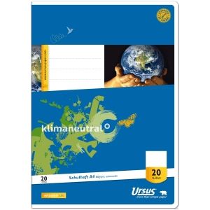 Schulheft A4 Lineatur 20 blanko 16 Blatt