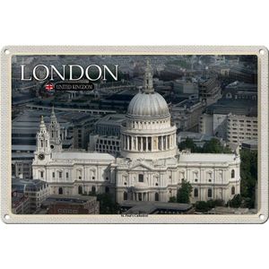 Blechschild St&#228;dte St. Paul´s Cathedral London UK 30x20cm