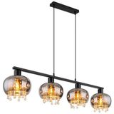 Corry H&#228;ngeleuchte Metall Schwarz Matt, 4X E27 Led