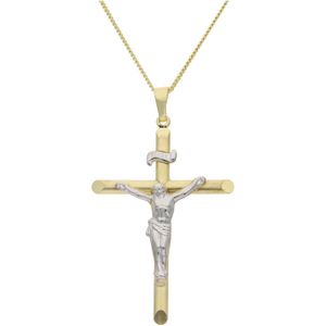 JuwelmaLux Anh&#228;nger Kreuz mit Korpus 333 Gold Bicolor JL14-02-0325