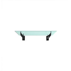 Glaszentrum Hagen - Typ SBK 200x90 Glasvordach VSG inkl Halter Schwarz Matt - Milchglas