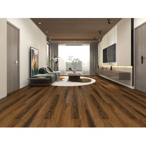 Super-Solu Vinyllaminat, Klick-System, Vinylboden in Braun, St&#228;rke 5mm, Holzoptik