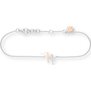 JuwelmaLux Armband 925 000 Sterling Silber rosé vergoldet mit synth Zirkonia JL10-03-1730