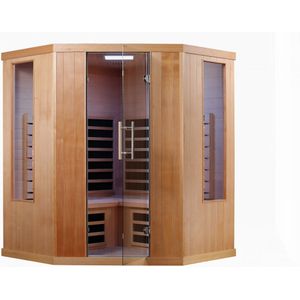 VITALhome Sunlight 155 Ecke Infrarotkabine Infrarotstrahler inkl. 2 Frontstrahler ca. 155x155x190cm