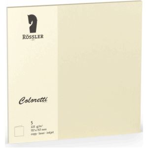 Doppelkarte Coloretti 15,7x15,7cm VE=5 St&#252;ck creme