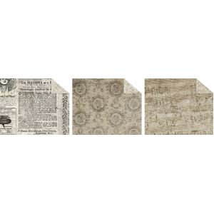 Fotokarton Vintage 300g qm 49,5x68cm VE=10 Bogen 3 Motive sortiert