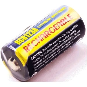 Akku f&#252;r Universal RCR123A Li-Ion Volt 3 mAh Schwarz