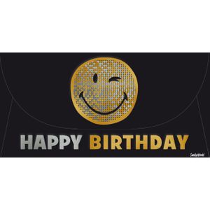Geburtstag Geldgeschenkkarte mit Umschlag DIN LANG Smiley Happy Birthday
