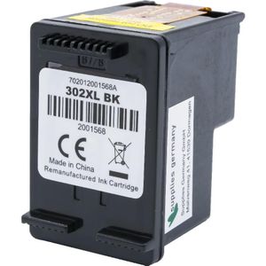 black Tinte Tintenpatrone 4.1-F6U68AE-BULK [ mit Chip kompatibel mit HP F6U68AE [ 302XL