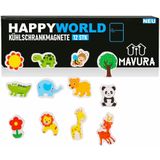 HAPPYWORLD K&#252;hlschrankmagnete Tiere 3D Motive Pinnwand Whiteboard Notizhalter