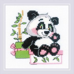 Riolis Kreuzstich-Set ""Panda Geschenk"", Z&#228;hlmuster