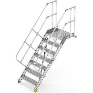 Hailo Plattformtreppe wandmontiert Neigung 45° Stufenbreite 1000 mm 4 Stufen
