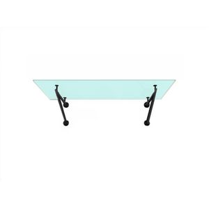 Glaszentrum Hagen - Typ VBK 200x90 Glasvordach VSG inkl Halter Schwarz Matt - Milchglas