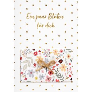 Geldkarte unverpackte Gl&#252;ckwunschkarte mit Umschlag und Minikuvert Ein paar Bl&#252;ten f&#252;r Dich! Blumen